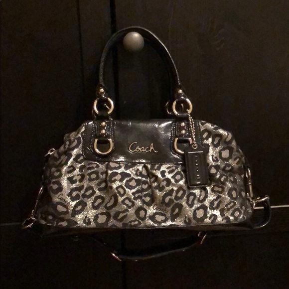 Coach Handbags - Coach Madison Audrey metallic patent leopard bag